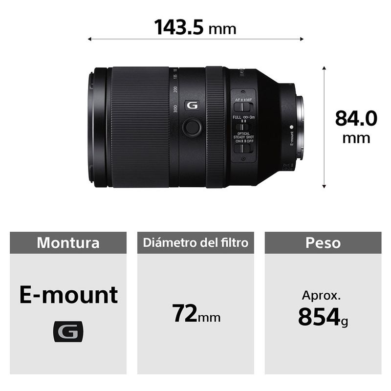 FE 70-300mm F4.5-5.6 G OSS | Sony Store Chile - Sony Store Chile