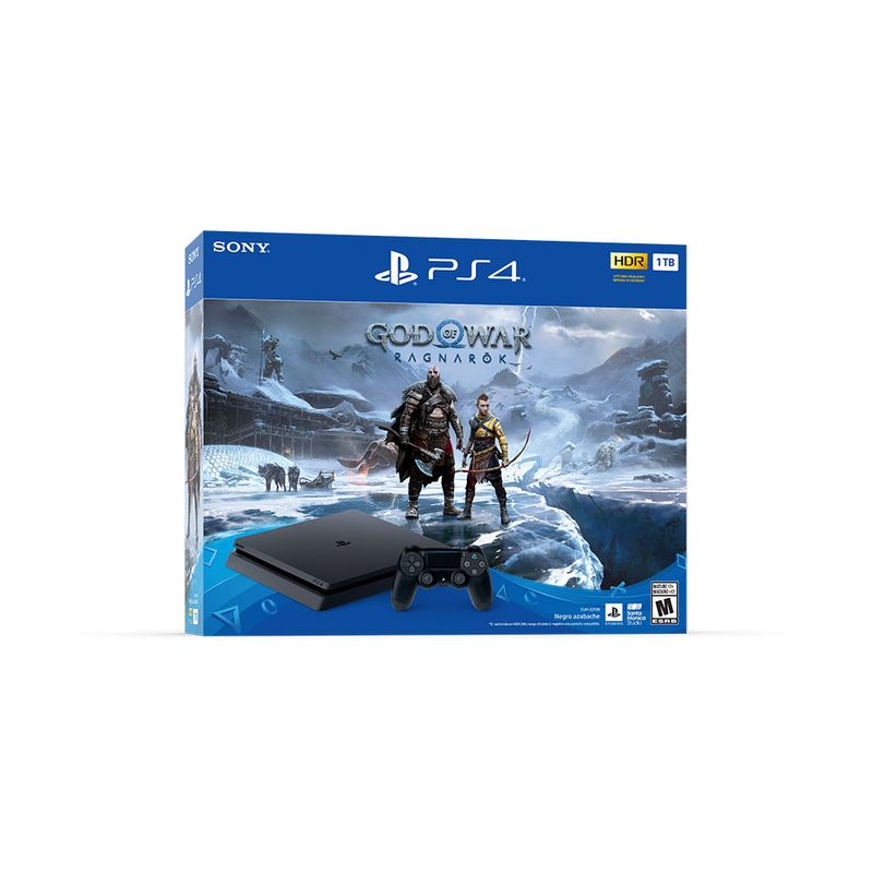 PLAY STATION 4 ORIGINAL SLIM SONY 1 TB + JUEGO ( GOD OF WAR RAGNAROK BUNDLE  )