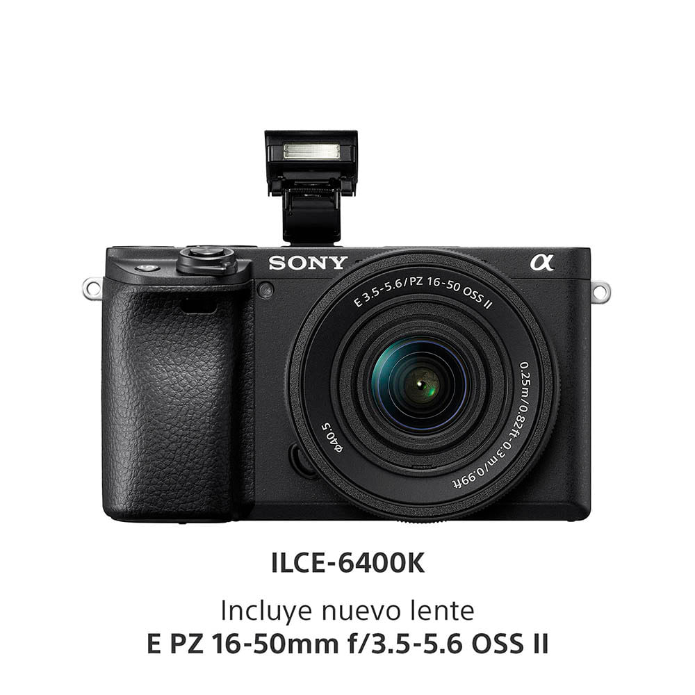 Cámara Digital Mirrorless APS-C ILCE-6400K: A6400 + Lente