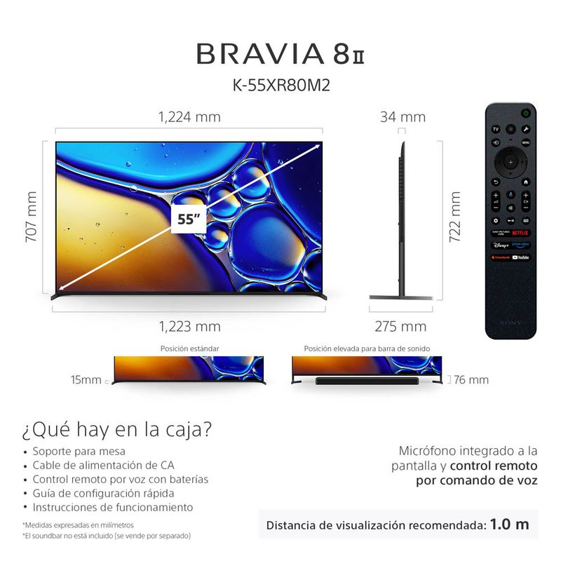 BRAVIA II Procesador XR OLED 4K Ultra HD Alto rango